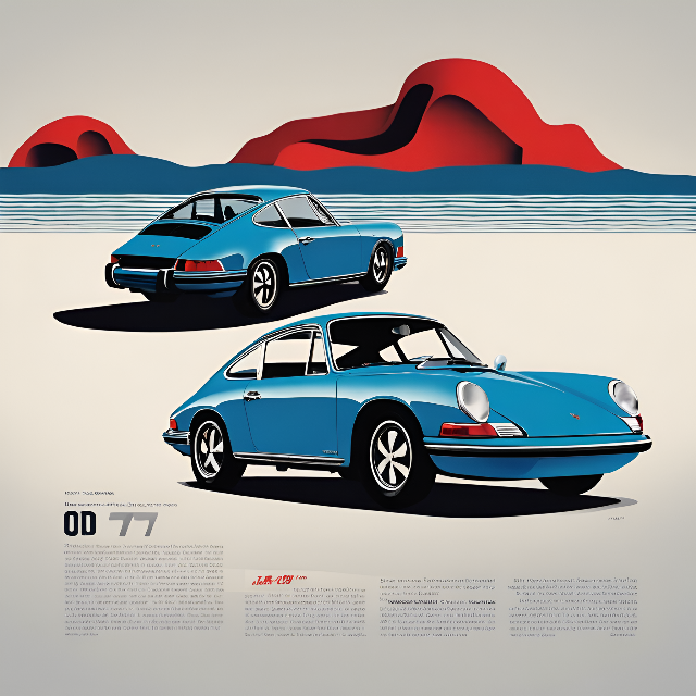 Cognito Moto Blue Porsche Digital Print