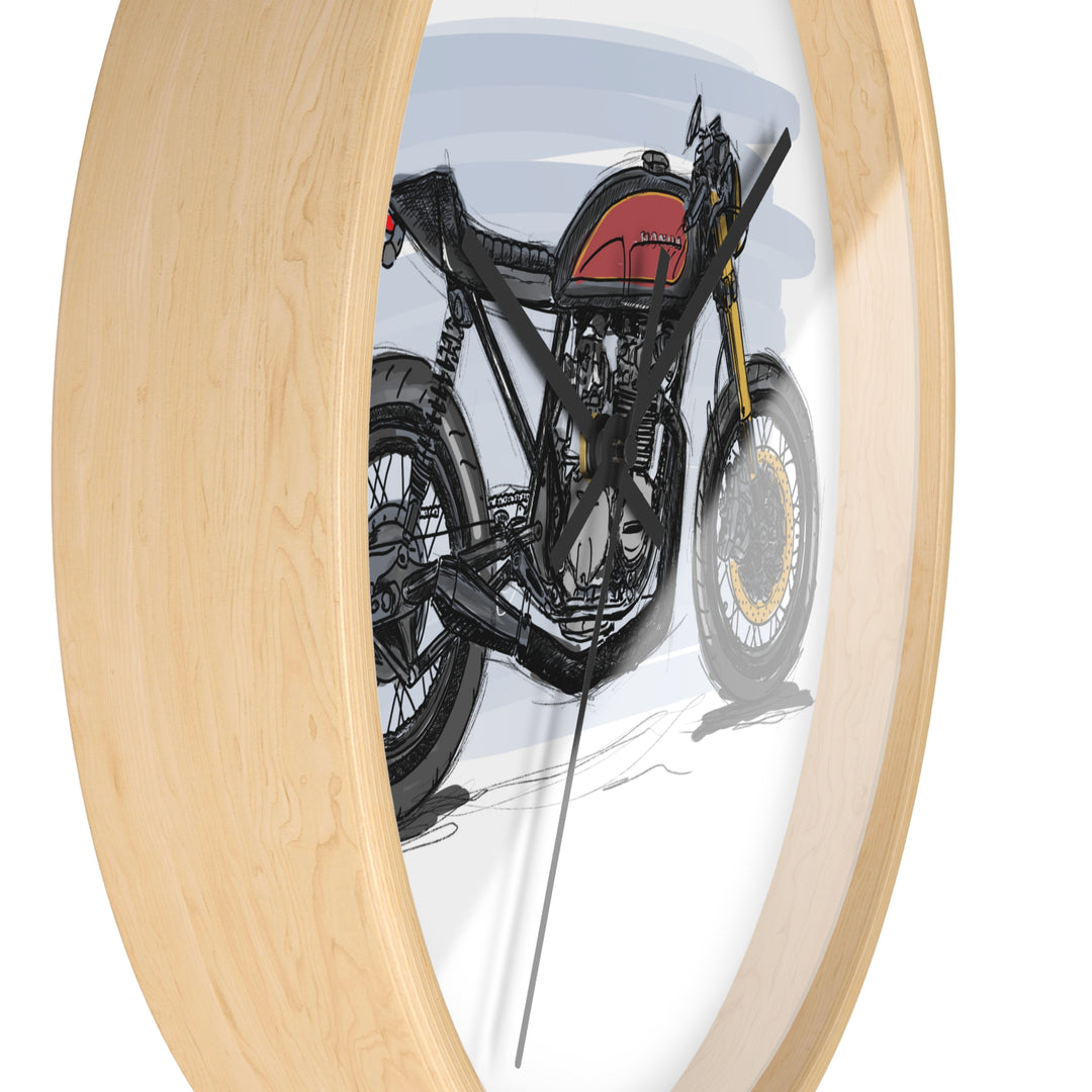 CogNito Moto Wall Clock — Minimalist Motorcycle Decor for Riders