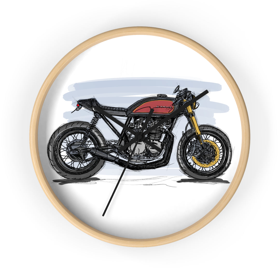 CogNito Moto Wall Clock — Minimalist Motorcycle Decor for Riders