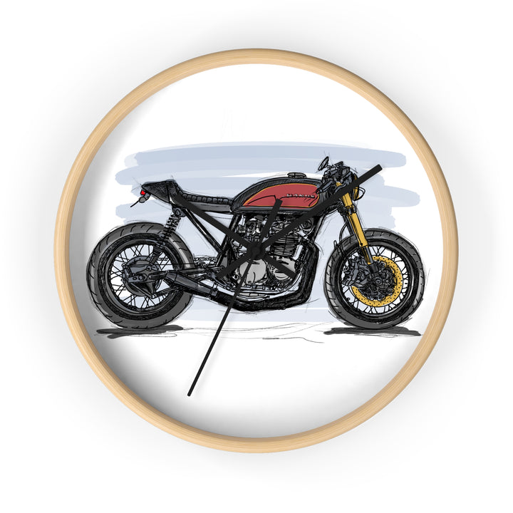 CogNito Moto Wall Clock — Minimalist Motorcycle Decor for Riders
