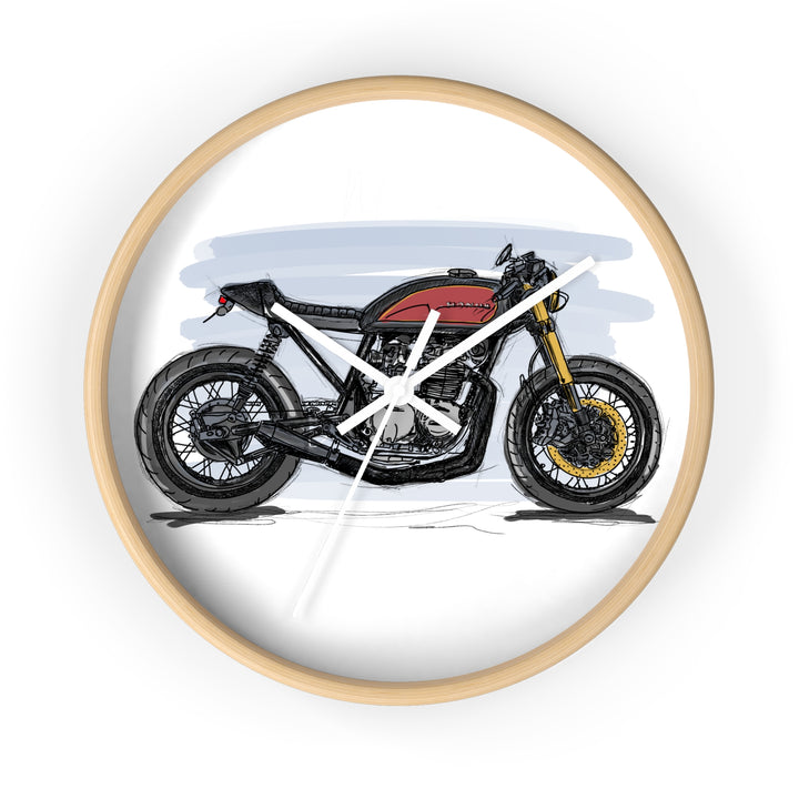 CogNito Moto Wall Clock — Minimalist Motorcycle Decor for Riders