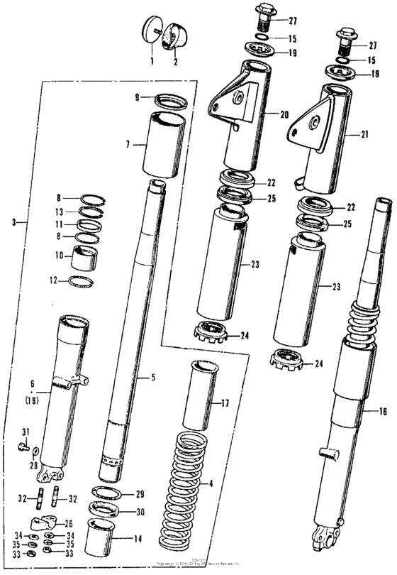 CB350 / CL350 / CL450 Stainless Steel Fork Top Bolt – Replaces OEM #90123-292-780