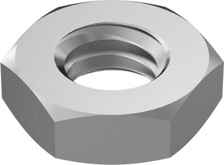 18-8 Stainless Steel Thin-Profile Hex Nut M6 x 1 mm Thread