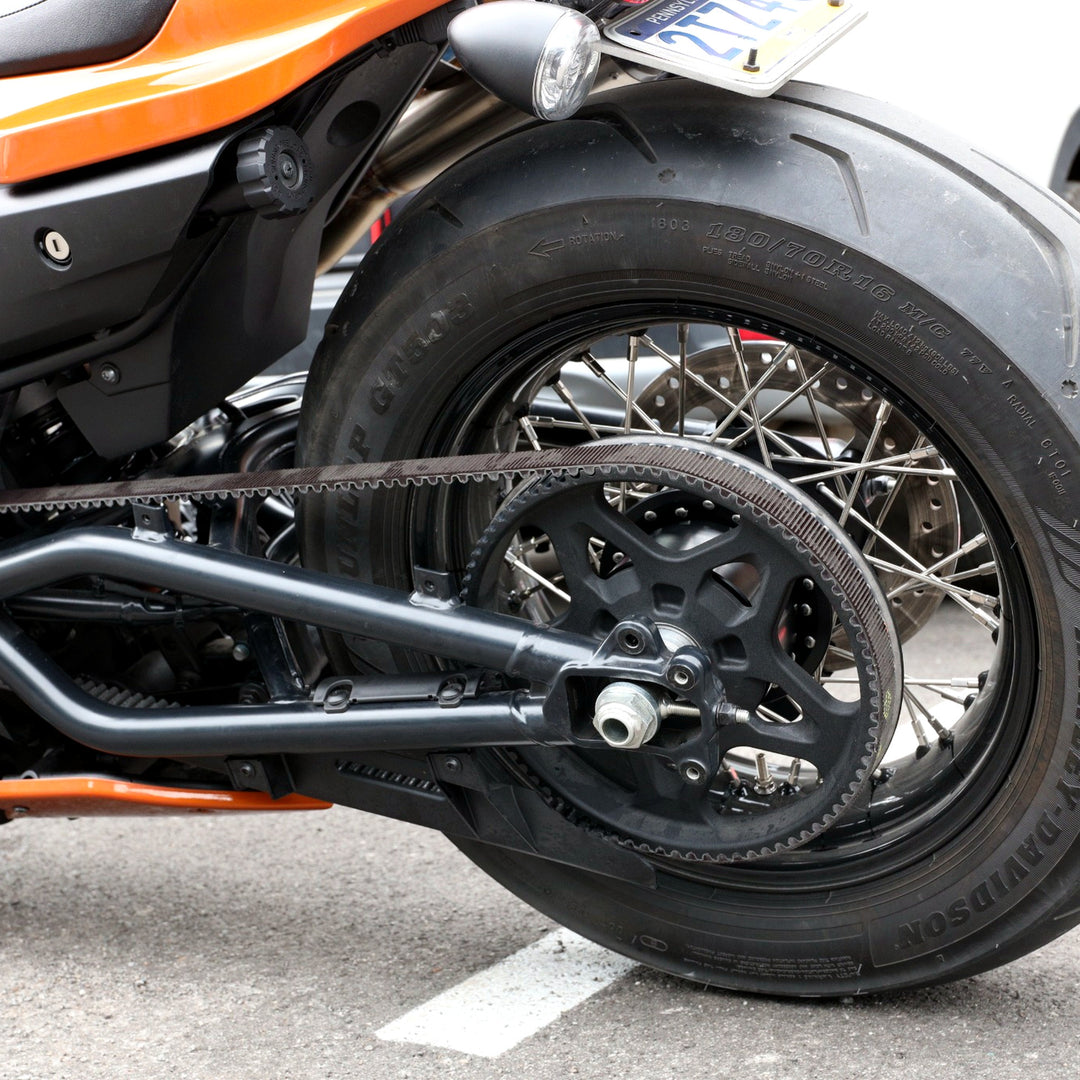 Sportster S rear laced wheel installed