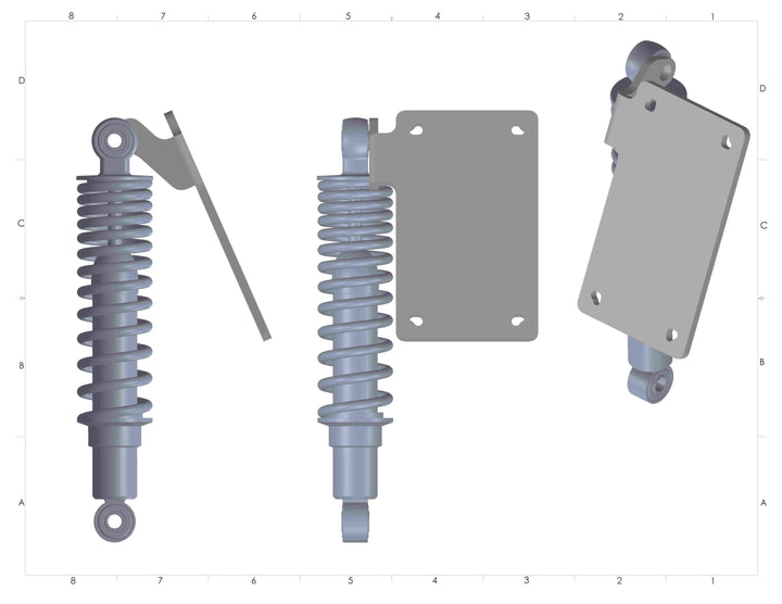 Strut Mount License Plate Bracket