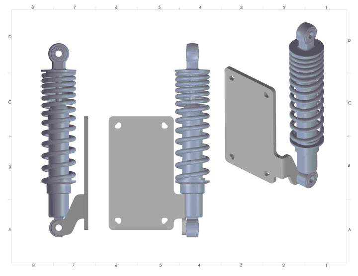 Strut Mount License Plate Bracket