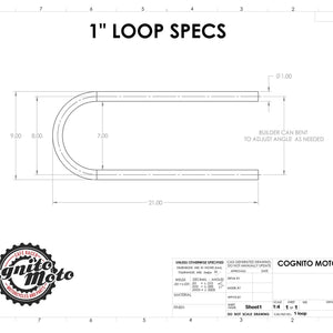Weld-on Frame Loop - Cognito Moto