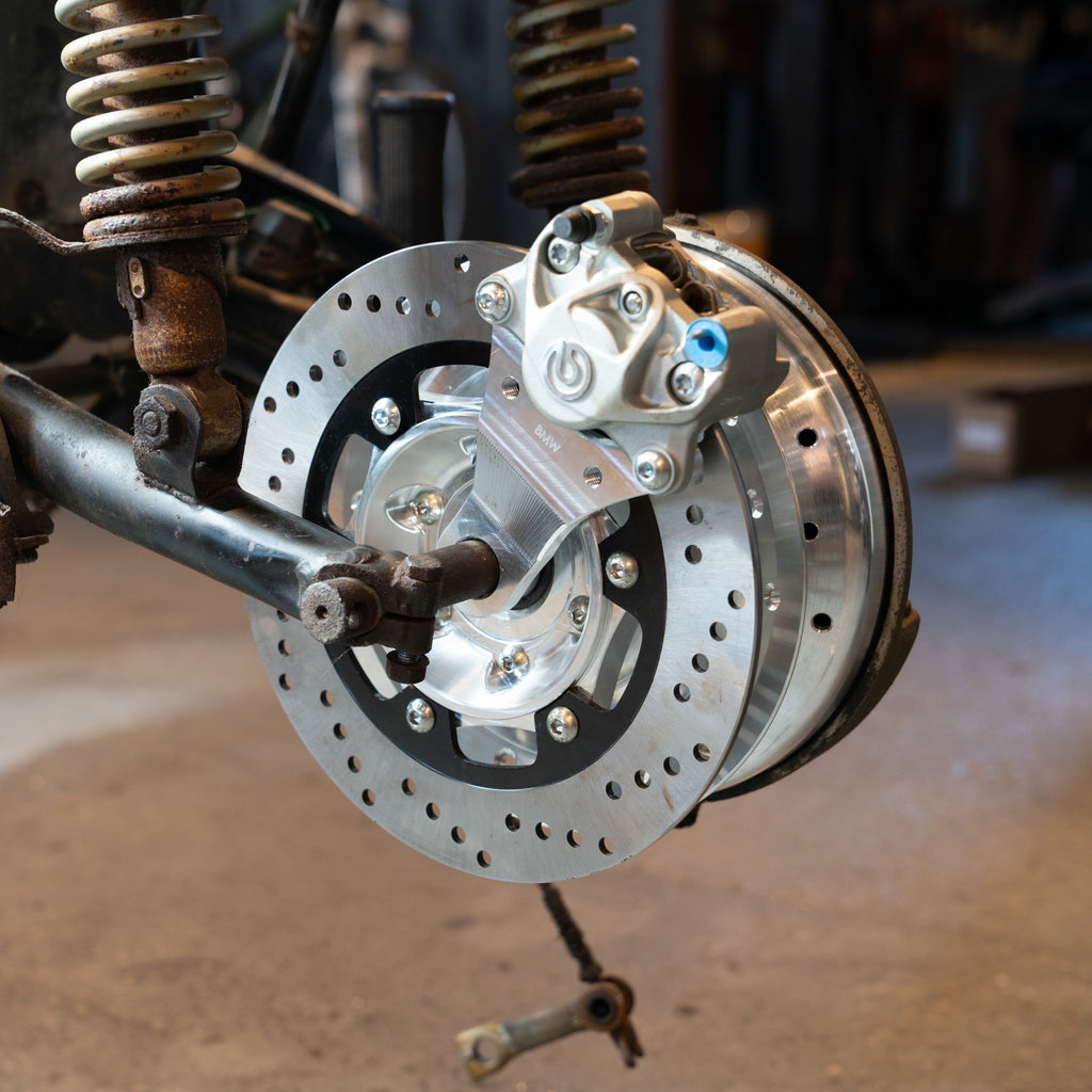 BMW Airhead Lace Hub Conversion R60, R75, R80, R90 - 1970-1984 (replaces rear drum)