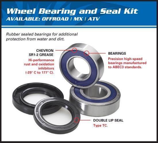 All Balls Wheel Bearing & Seal Kit for ZX-6R Front Hub Conversion