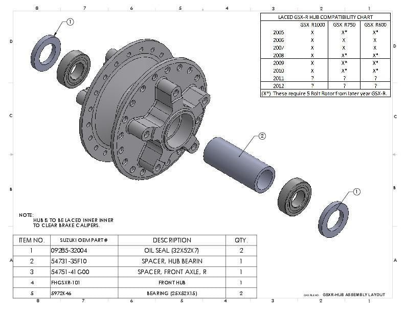 Wheel Hub Drawing