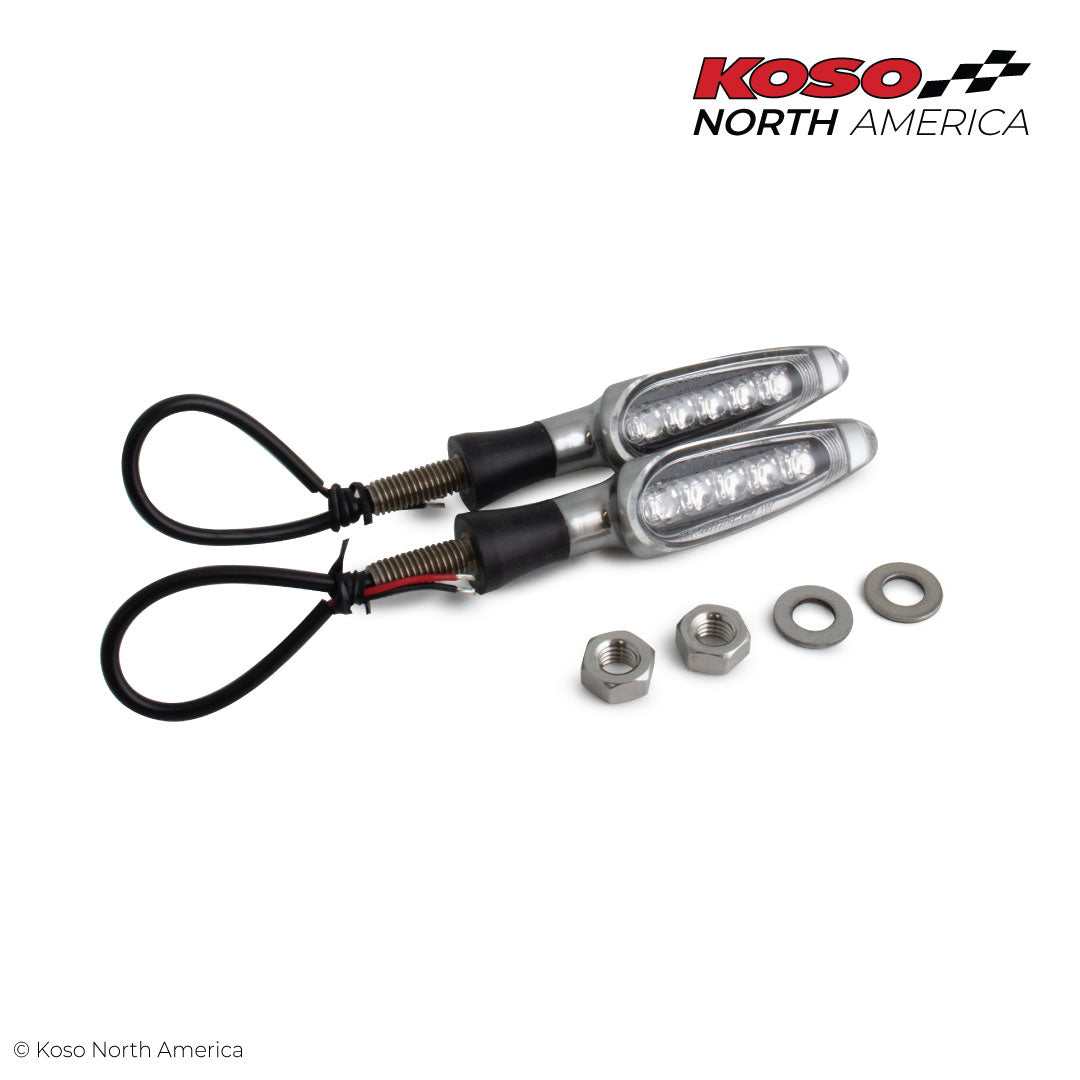 Koso Unlimited | LED Indicator Lights (silver)