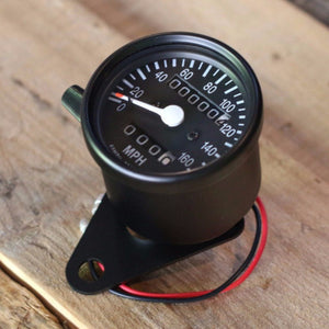 Black Mini Speedometer w/ Odometer & Trip ( 2240:60 Ratio ) - Cognito Moto