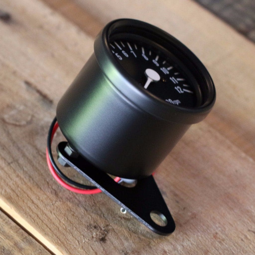 Black Mini Tachometer (7:1 Ratio) - Cognito Moto