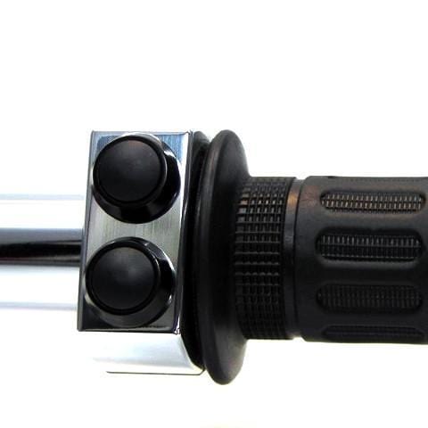 MotoGadget m-Switch Push Button Housing 7/8" Polished/Black - Cognito Moto