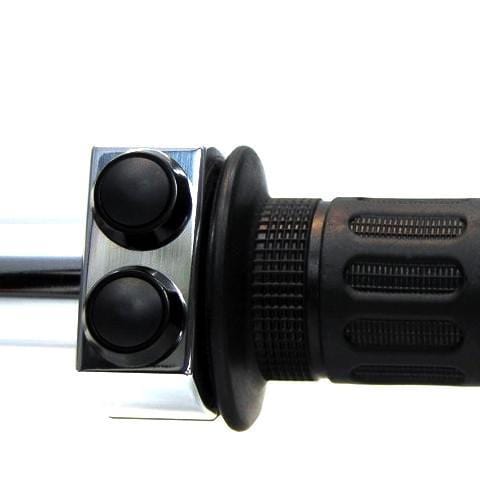 MotoGadget m-Switch 3 Push Button Housing 7/8" Polished/Black - Cognito Moto