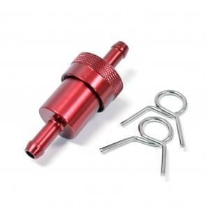 Fuel Filter- Inline CNC Red 5/16" - Cognito Moto
