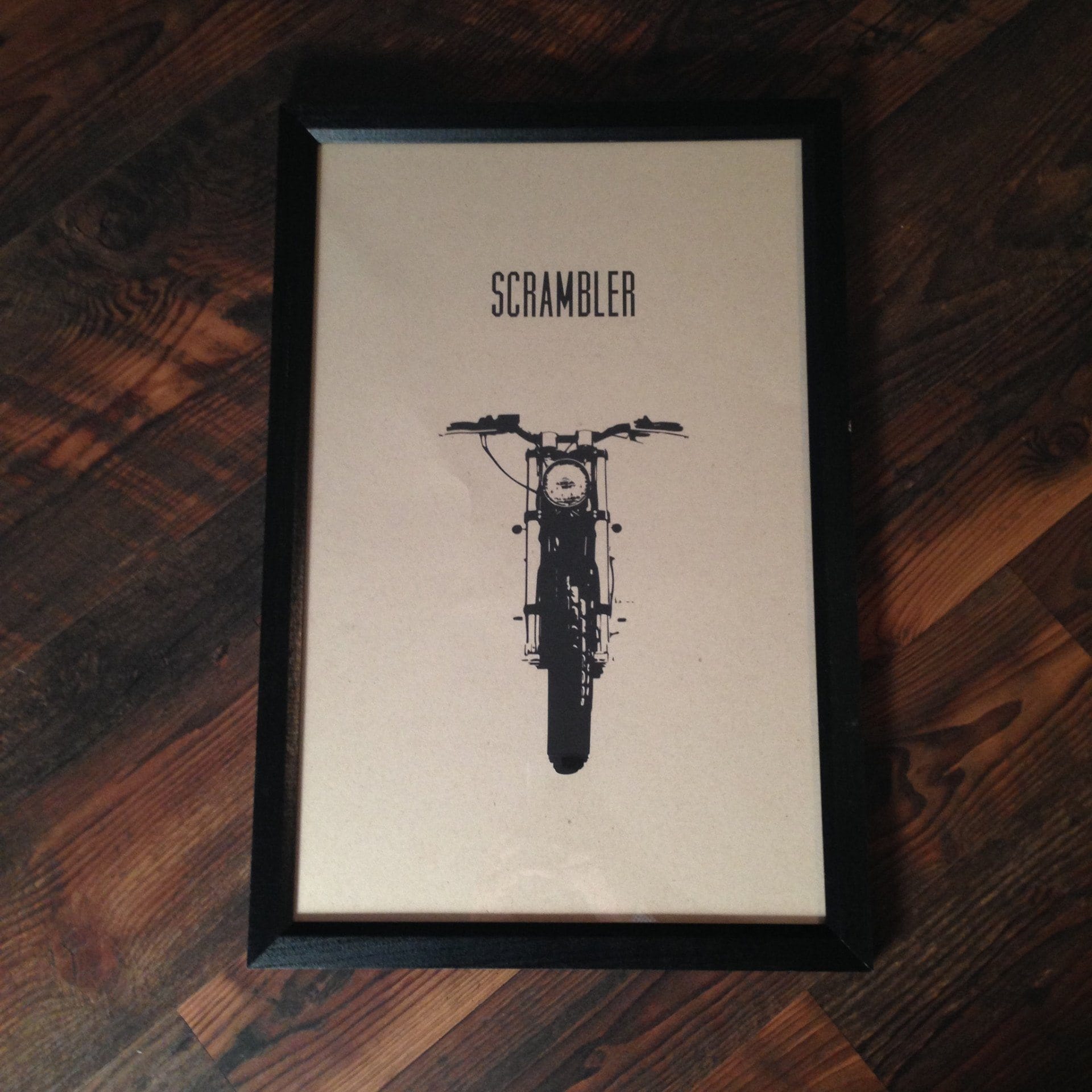 Limited Edition "Scrambler" Motorcycle Framed Poster by Inked Iron - Cognito Moto