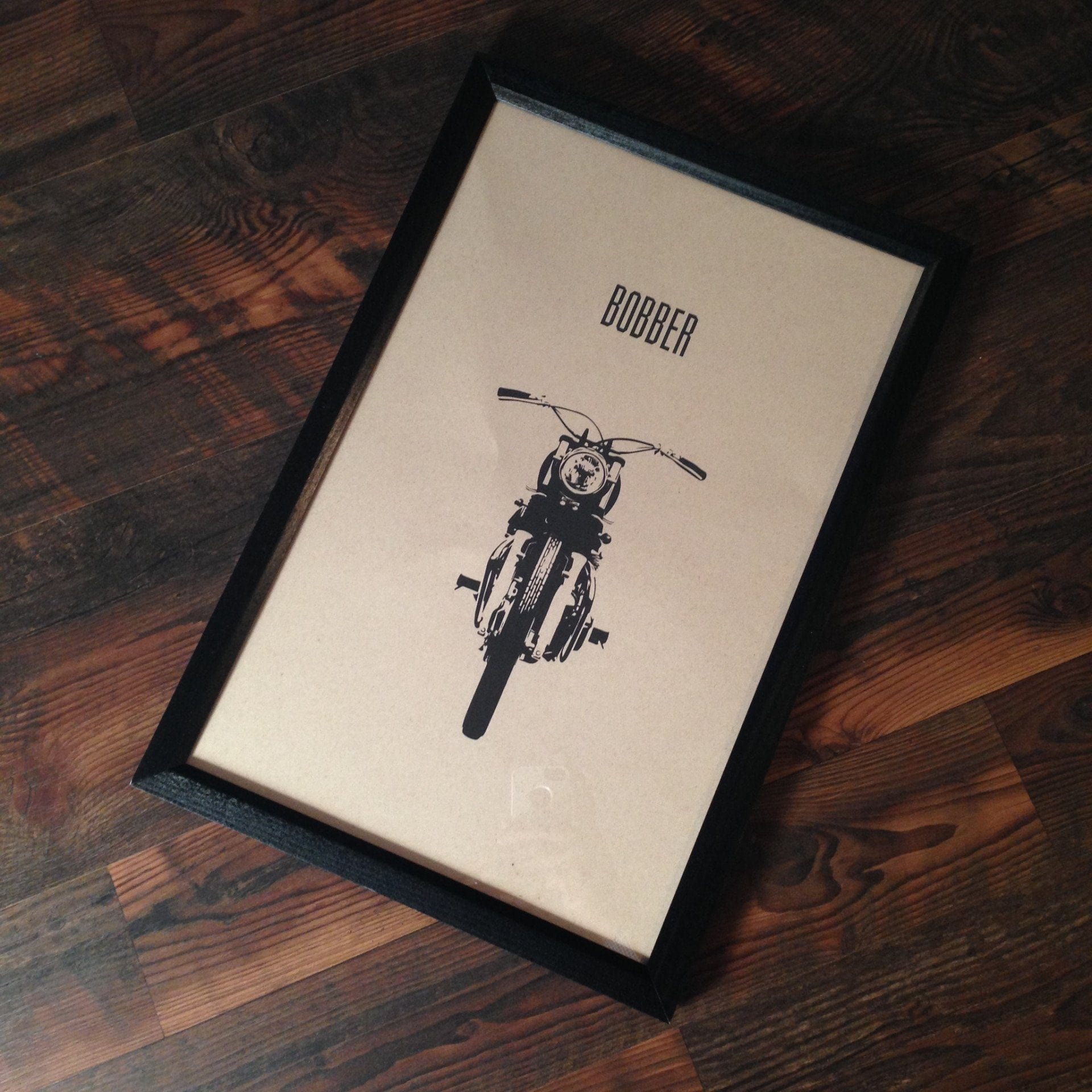 Limited Edition "Bobber" Motorcycle Framed Poster by Inked Iron - Cognito Moto