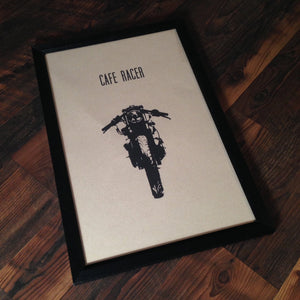 Limited Edition "Cafe Racer" Motorcycle Framed Poster by Inked Iron - Cognito Moto