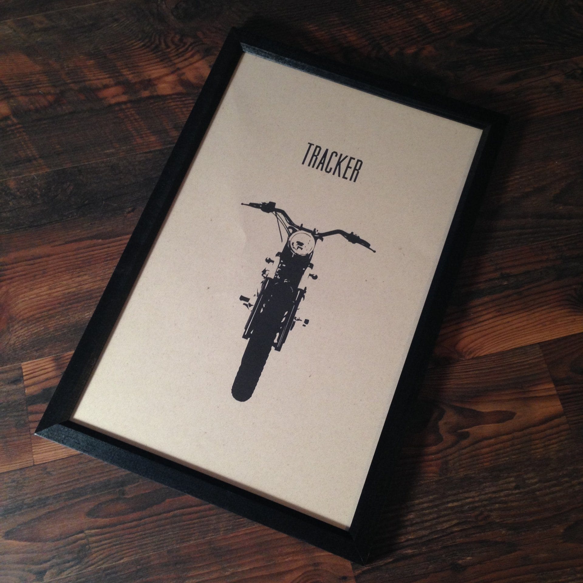 Limited Edition "Tracker" Motorcycle Framed Poster by Inked Iron - Cognito Moto